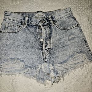 PacSun Women's Light Wash Distressed Jean Shorts